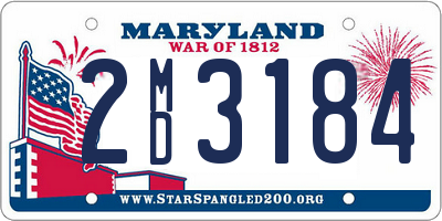 MD license plate 2MD3184