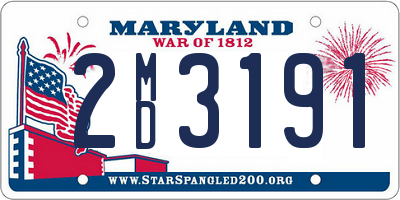 MD license plate 2MD3191