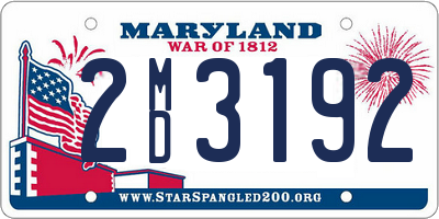 MD license plate 2MD3192