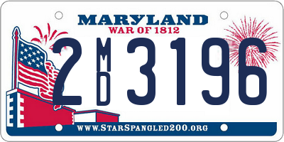 MD license plate 2MD3196