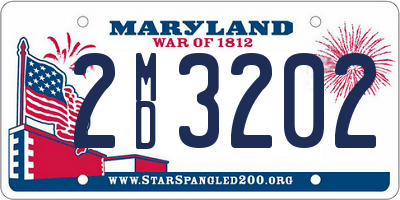 MD license plate 2MD3202