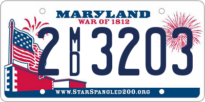 MD license plate 2MD3203