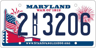 MD license plate 2MD3206