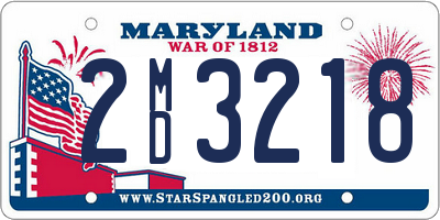 MD license plate 2MD3218