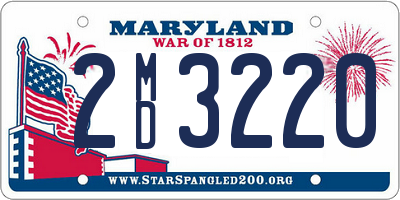 MD license plate 2MD3220