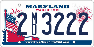 MD license plate 2MD3222