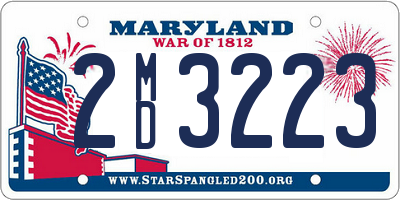 MD license plate 2MD3223