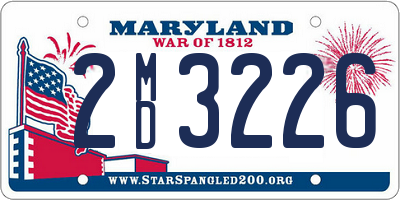 MD license plate 2MD3226