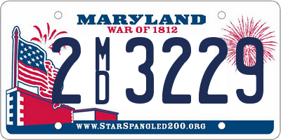 MD license plate 2MD3229