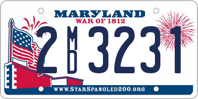 MD license plate 2MD3231