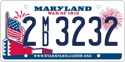 MD license plate 2MD3232