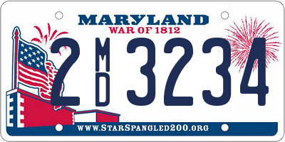 MD license plate 2MD3234