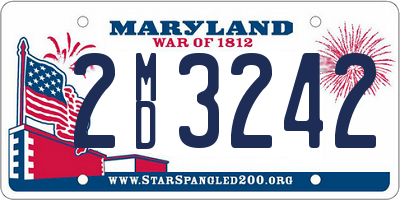 MD license plate 2MD3242