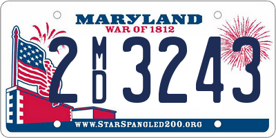 MD license plate 2MD3243