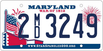 MD license plate 2MD3249