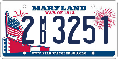 MD license plate 2MD3251