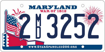 MD license plate 2MD3252