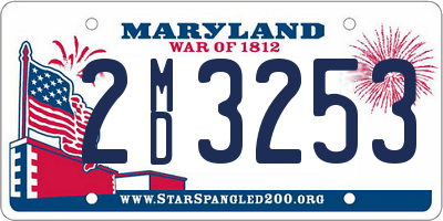 MD license plate 2MD3253