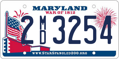 MD license plate 2MD3254