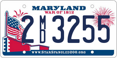 MD license plate 2MD3255