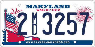 MD license plate 2MD3257