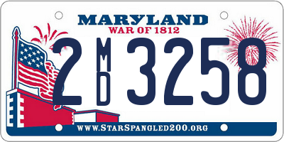 MD license plate 2MD3258