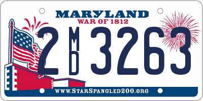 MD license plate 2MD3263
