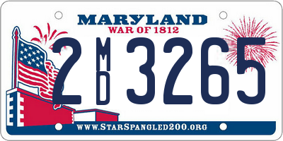 MD license plate 2MD3265