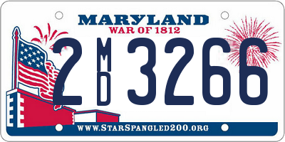 MD license plate 2MD3266