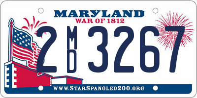 MD license plate 2MD3267