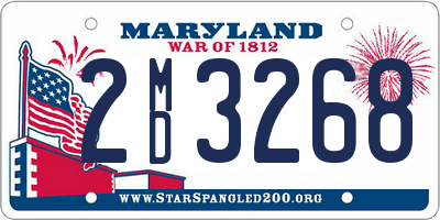 MD license plate 2MD3268