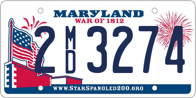 MD license plate 2MD3274