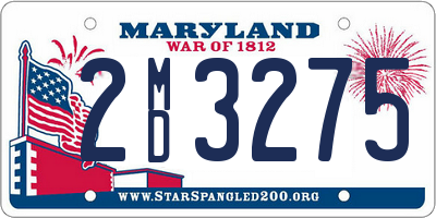 MD license plate 2MD3275