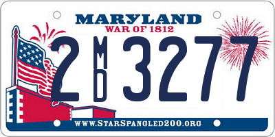 MD license plate 2MD3277