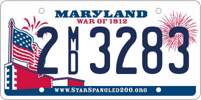 MD license plate 2MD3283