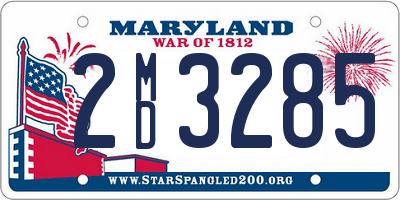 MD license plate 2MD3285