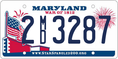 MD license plate 2MD3287