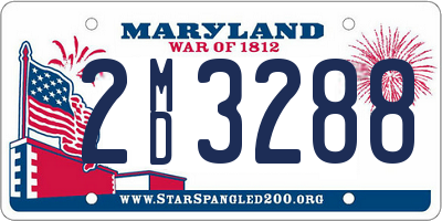 MD license plate 2MD3288