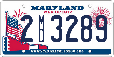 MD license plate 2MD3289