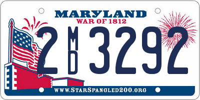 MD license plate 2MD3292