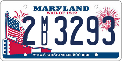 MD license plate 2MD3293