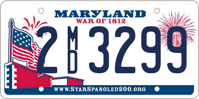 MD license plate 2MD3299