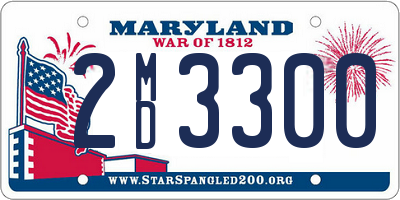 MD license plate 2MD3300