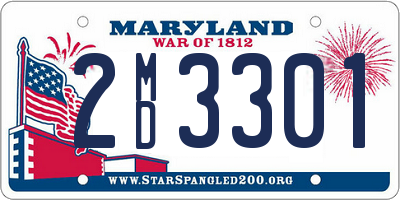 MD license plate 2MD3301