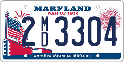 MD license plate 2MD3304