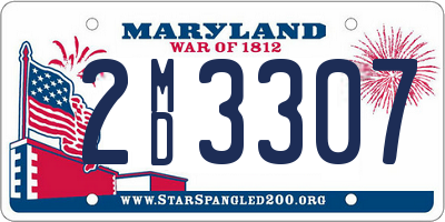 MD license plate 2MD3307