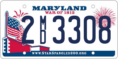 MD license plate 2MD3308