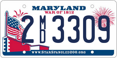 MD license plate 2MD3309