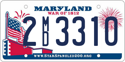 MD license plate 2MD3310