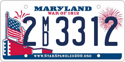 MD license plate 2MD3312